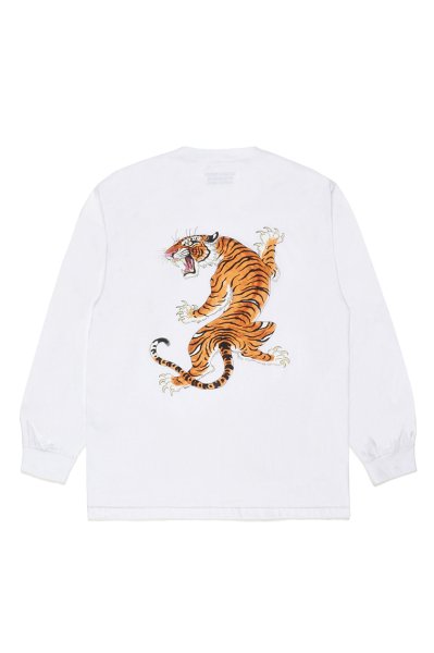 TIM LEHI / CREW NECK LONG SLEEVE T-SHIRT ( TYPE-2 ) (WHITE)