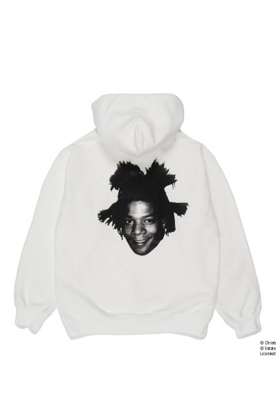 JEAN-MICHEL BASQUIAT / HEAVY WEIGHT PULLOVER HOODED SWEAT SHIRT (WHITE)