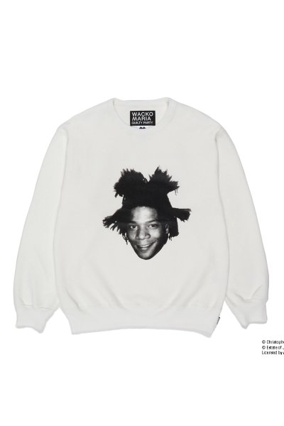 JEAN-MICHEL BASQUIAT / HEAVY WEIGHT CREW NECK SWEAT SHIRT (WHITE)