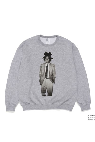 JEAN-MICHEL BASQUIAT / CREW NECK SWEAT SHIRT (GRAY)