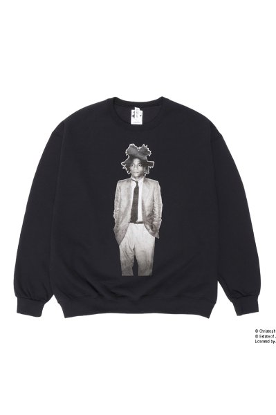 JEAN-MICHEL BASQUIAT / CREW NECK SWEAT SHIRT (BLACK)