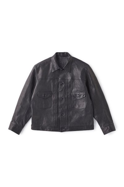 PATINA HORSE-HIDE JEAN JACKET (PATINA BLACK)