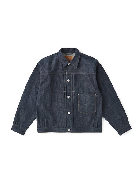 RIVETED ONE POCKET JEAN JACKE (INDIGO)