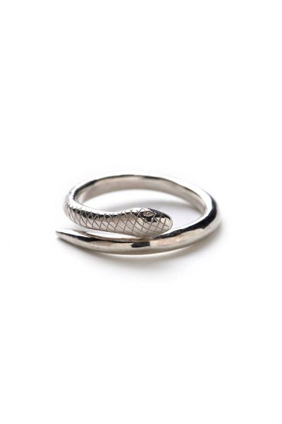 LUCIAN (SNAKE RING) (SILVER/WHITE FINISH)