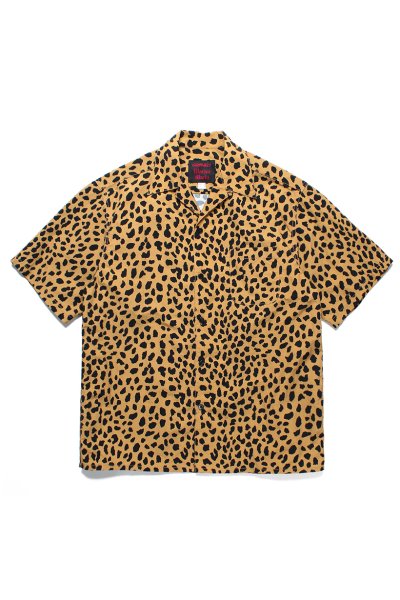 GRAMICCI / LEOPARD OPEN COLLAR SHIRT (BEIGE)