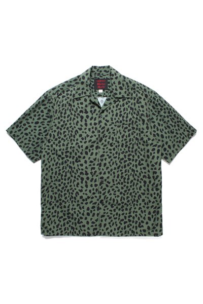 GRAMICCI / LEOPARD OPEN COLLAR SHIRT (KHAKI)