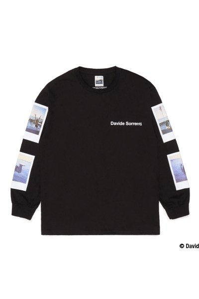 DAVIDE SORRENTI / CREW NECK LONG SLEEVE T-SHIRT (BLACK)