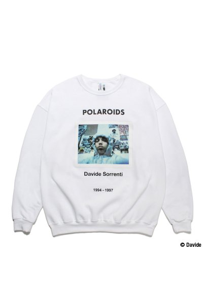 DAVIDE SORRENTI / CREW NECK SWEAT SHIRT ( TYPE-1 ) (WHITE)