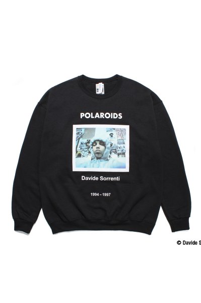 DAVIDE SORRENTI / CREW NECK SWEAT SHIRT ( TYPE-1 ) (BLACK)