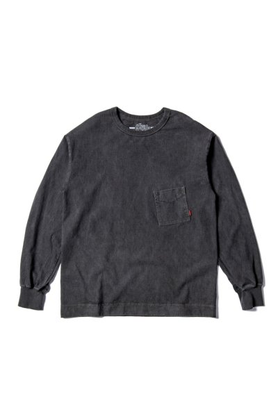 EASY FIT LONG SLEEVE T-S <PIGMENT DYE> （BK）