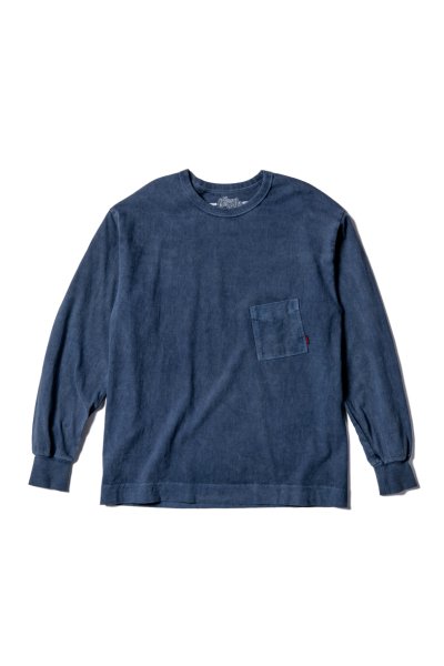 EASY FIT LONG SLEEVE T-S <PIGMENT DYE> （BLUE）