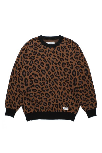 LEOPARD JACQUARD SWEATER (BROWN)