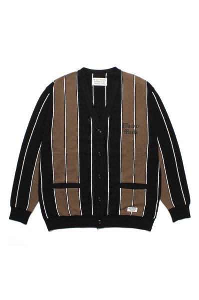 STRIPED CARDIGAN (BROWN)