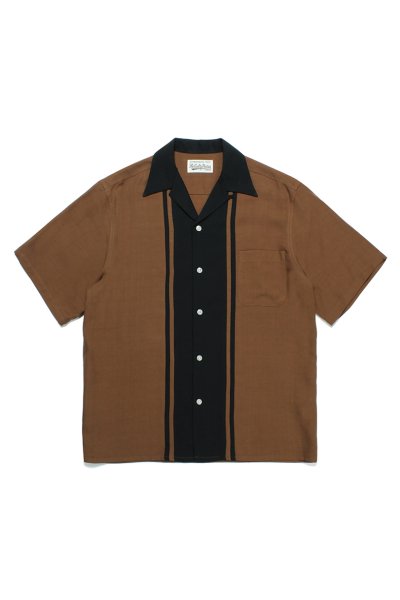 TWO-TONE 50'S SHIRT ( TYPE-1 ) (BROWN)