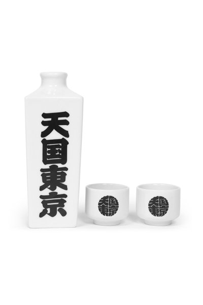 SAKE BOTTLE & CUP (WHITE)