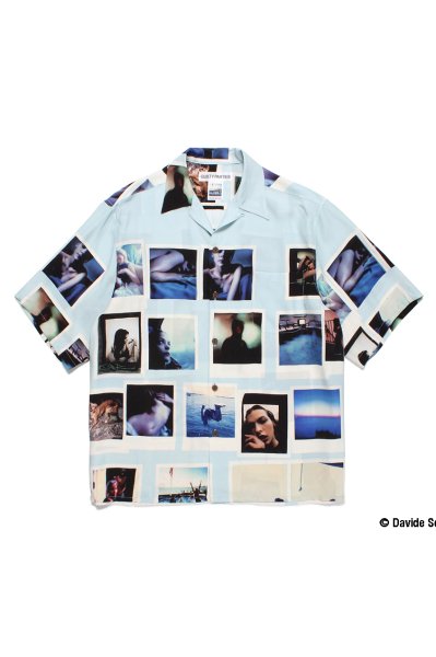 DAVIDE SORRENTI / S/S HAWAIIAN SHIRT ( TYPE-2 ) (BLUE)