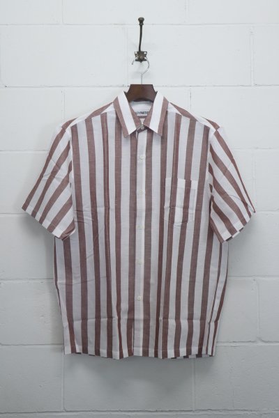 REGULAR COLLAR SHIRT S/S ( TYPE-1 ) (BROWN)