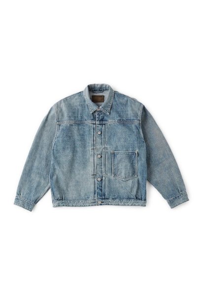 RIVETED ONE POCKET JEAN JACKET（FADE INDIGO)