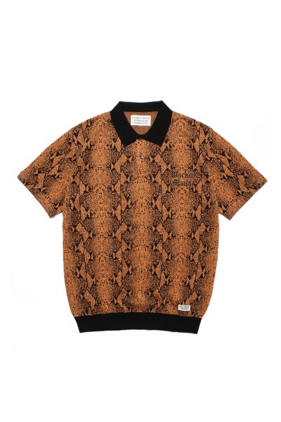 PYTHON KNIT POLO SHIRT（ORANGE）