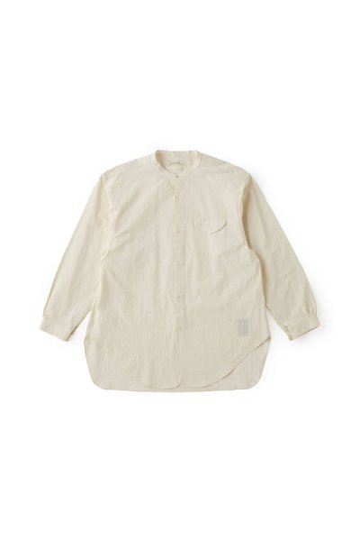 BAND COLLAR LONG TAIL SHIRTS（BONE）