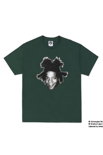 JEAN-MICHEL BASQUIAT / CREW NECK T-SHIRT ( TYPE-1 )(GREEN)