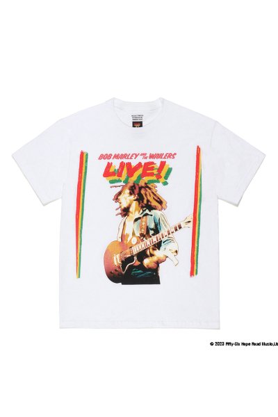 BOB MARLEY / CREW NECK T-SHIRT (WHITE)