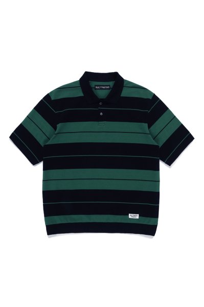 STRIPED POLO SHIRT S/S (GREEN-BLACK)