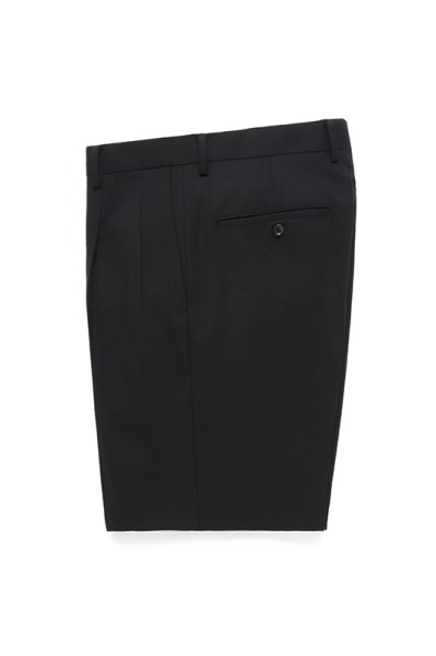 DOUBLE PLEATED SHORT TROUSERS ( TYPE-2 )(BLACK)