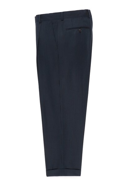 PLEATED TROUSERS シャドーストライプ ( TYPE-2 ) (BLUE)