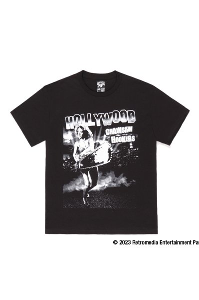 HOLLYWOOD CHAINSAW HOOKERS / CREW NECK T-SHIRT ( TYPE-2 ) (BLACK)