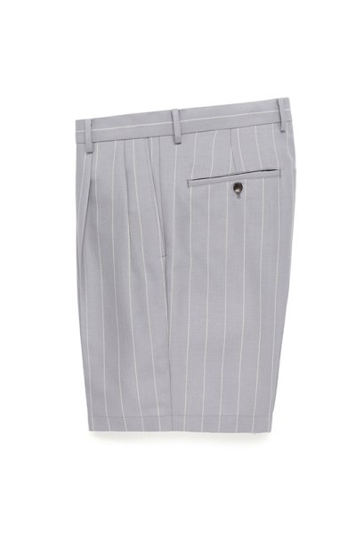 DOUBLE PLEATED SHORT TROUSERS ストライプ( TYPE-3 )(L-PURPLE)