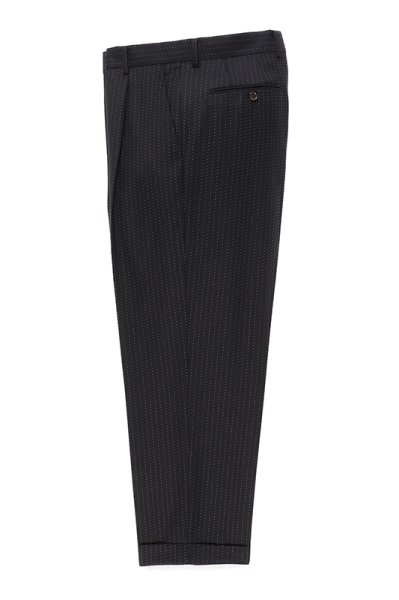 PLEATED TROUSERS ゴールドステッチ( TYPE-2 )(BLACK)