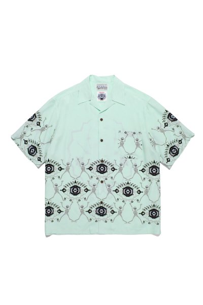 WOLF'S HEAD / S/S HAWAIIAN SHIRT ( TYPE-5 )（MINT）