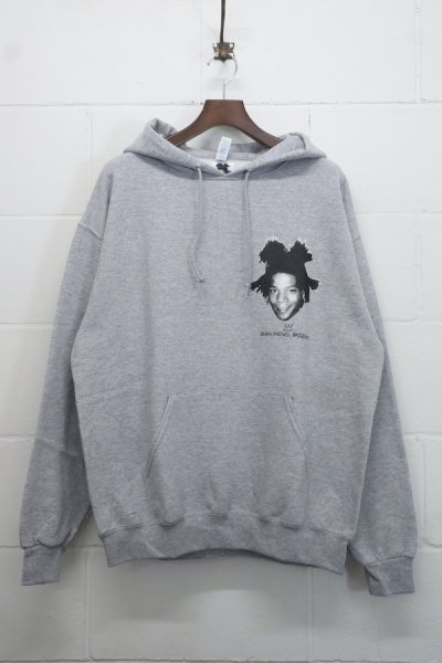 JEAN-MICHEL BASQUIAT / PULLOVER HOODED SWEAT SHIRT (GRAY)