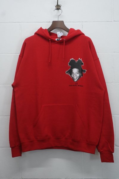 JEAN-MICHEL BASQUIAT / PULLOVER HOODED SWEAT SHIRT (RED)