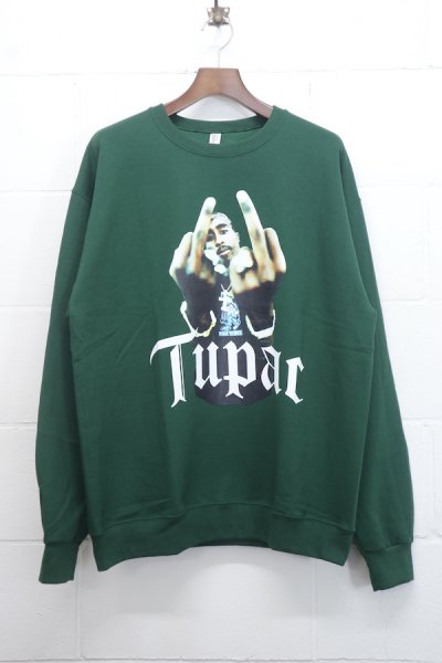 TUPAC / CREW NECK SWEAT SHIRT(GREEN)