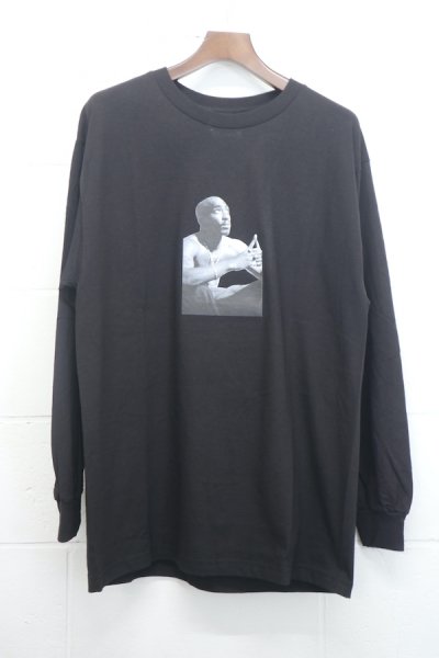 TUPAC / CREW NECK LONG SLEEVE T-SHIRT (BLACK)