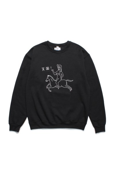 CREW NECK SWEAT SHIRT ( TYPE-1 )(BLACK)