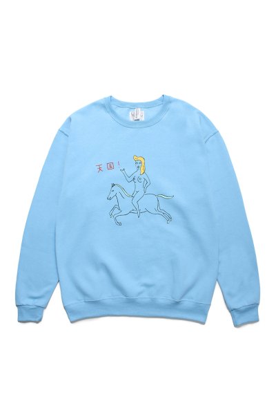 CREW NECK SWEAT SHIRT ( TYPE-1 )(BLUE)