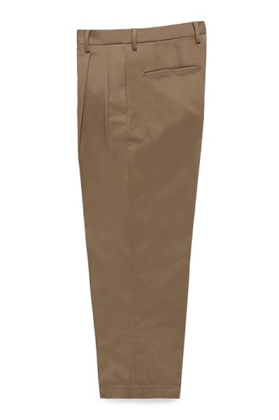 DOUBLE PLEATED CHINO TROUSERS (BEIGE)