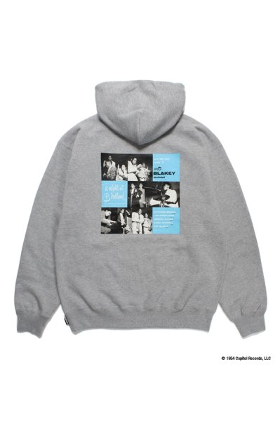 BLUE NOTE / MIDDLE WEIGHT PULLOVER HOODED SWEAT SHIRT ( TYPE-1 )（GRAY）