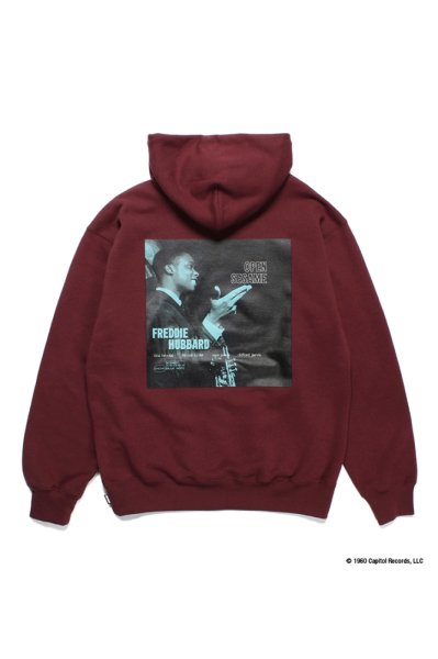 BLUE NOTE / MIDDLE WEIGHT PULLOVER HOODED SWEAT SHIRT ( TYPE-3 )（BURGUNDY）