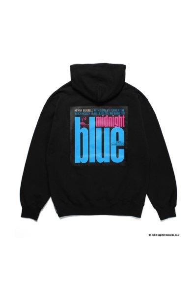 BLUE NOTE / MIDDLE WEIGHT PULLOVER HOODED SWEAT SHIRT (TYPE-4)（BLACK）