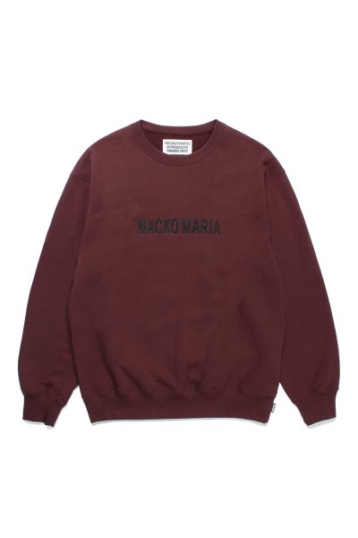 MIDDLE WEIGHT CREW NECK SWEAT SHIRT（BURGUNDY）