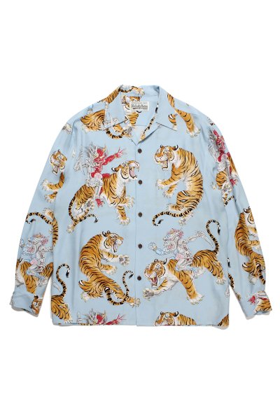 TIM LEHI / HAWAIIAN SHIRT L/S ( TYPE-2 )(BLUE)