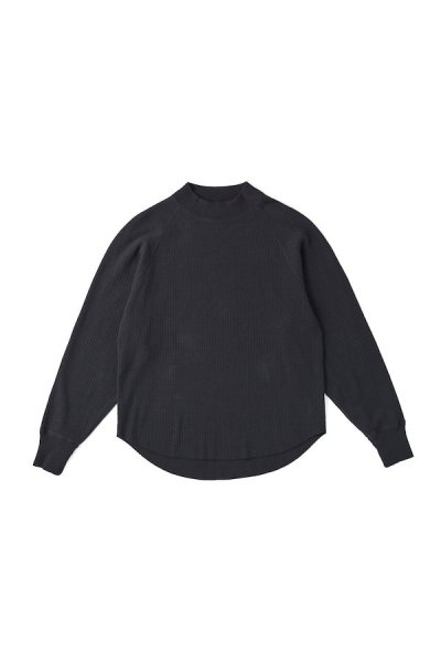 DROP NEEDLE WUFFLE MOCK-NECK(BLACK)