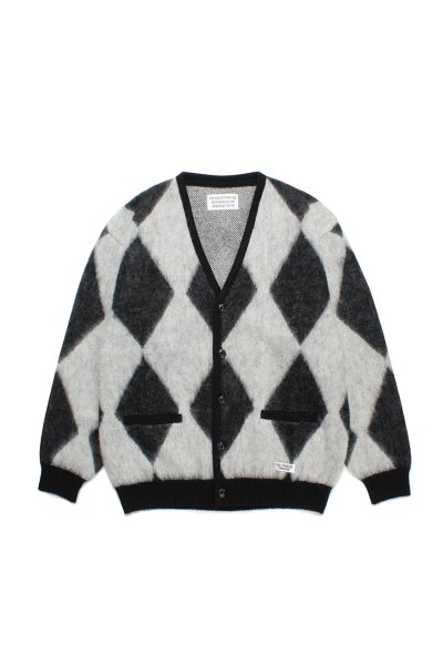 DIAMOND MOHAIR CARDIGAN (WHITE)