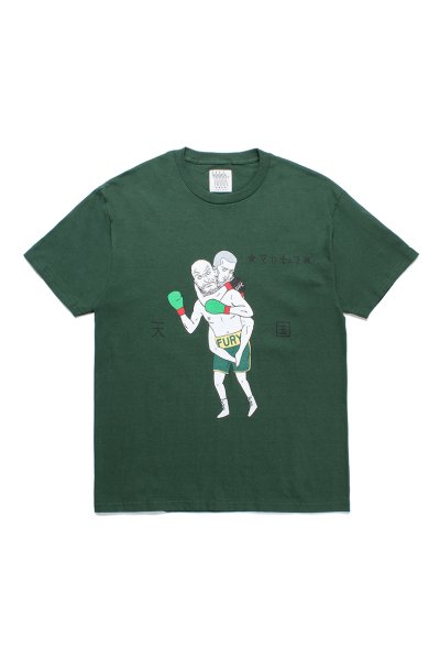 CREW NECK T-SHIRT ( TYPE-4 ) (GREEN)