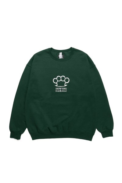 JOHNNY / CREW NECK SWEAT SHIRT (GREEN)