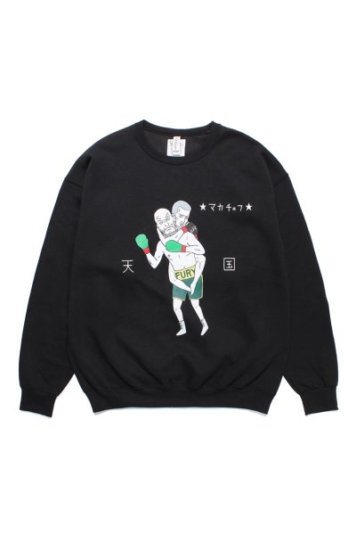 CREW NECK SWEAT SHIRT ( TYPE-4 ) (BLACK)